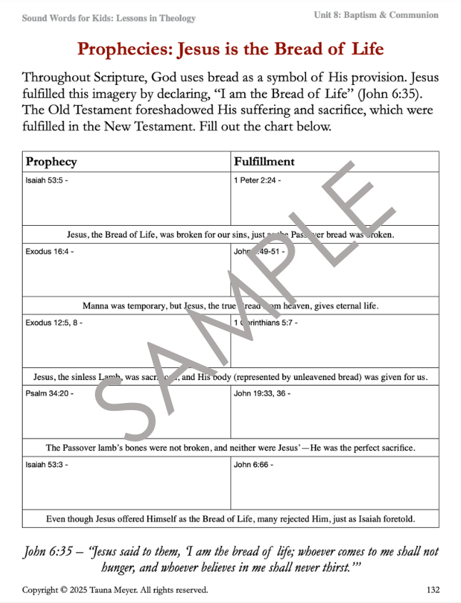 Baptism & Communion (Sound Words for Kids: Lessons in Theology, Unit 8)