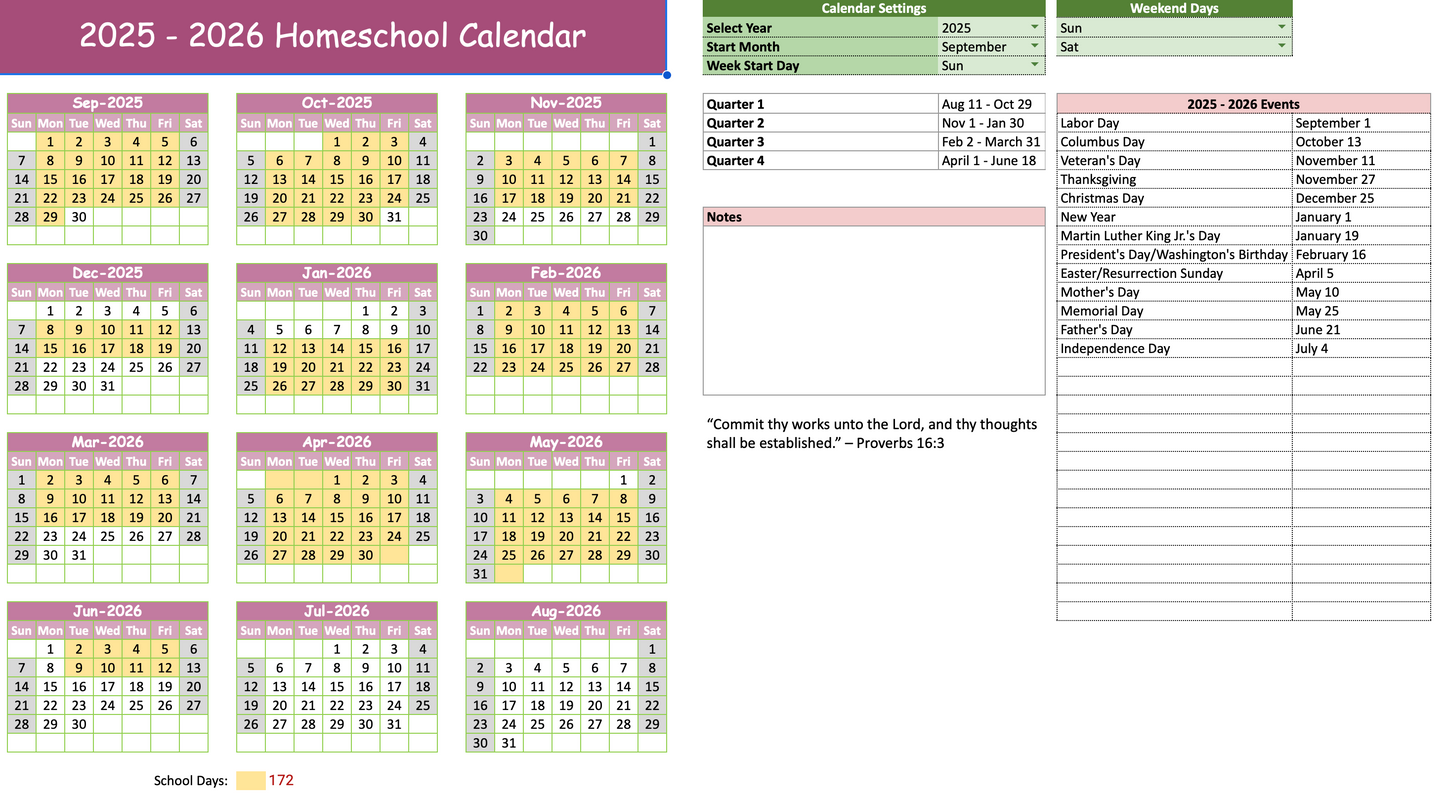 ⭐️NEW!⭐️ Rhythms & Routines Homeschool Planner -- Google Sheets Edition