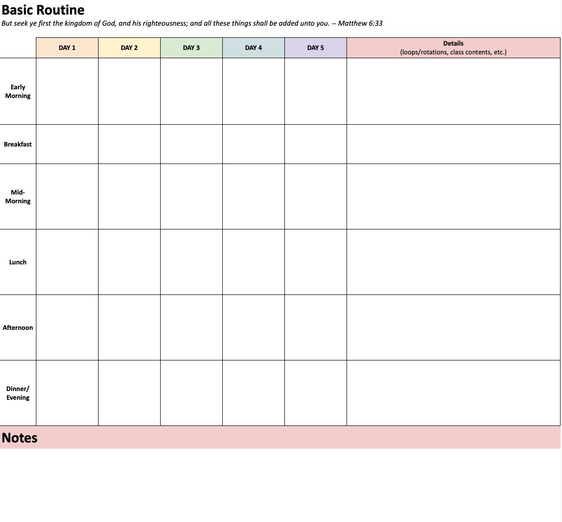 ⭐️NEW!⭐️ Rhythms & Routines Homeschool Planner -- Google Sheets Edition