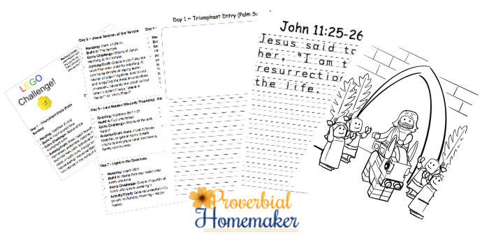 Easter Story Brick Challenge & Learning Pack