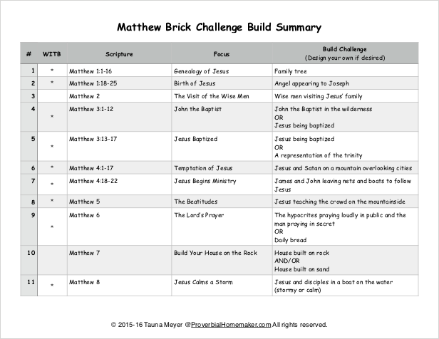 Matthew Brick Challenge & Learning Pack