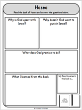 Minor Prophets Bible Lesson Printable Pack