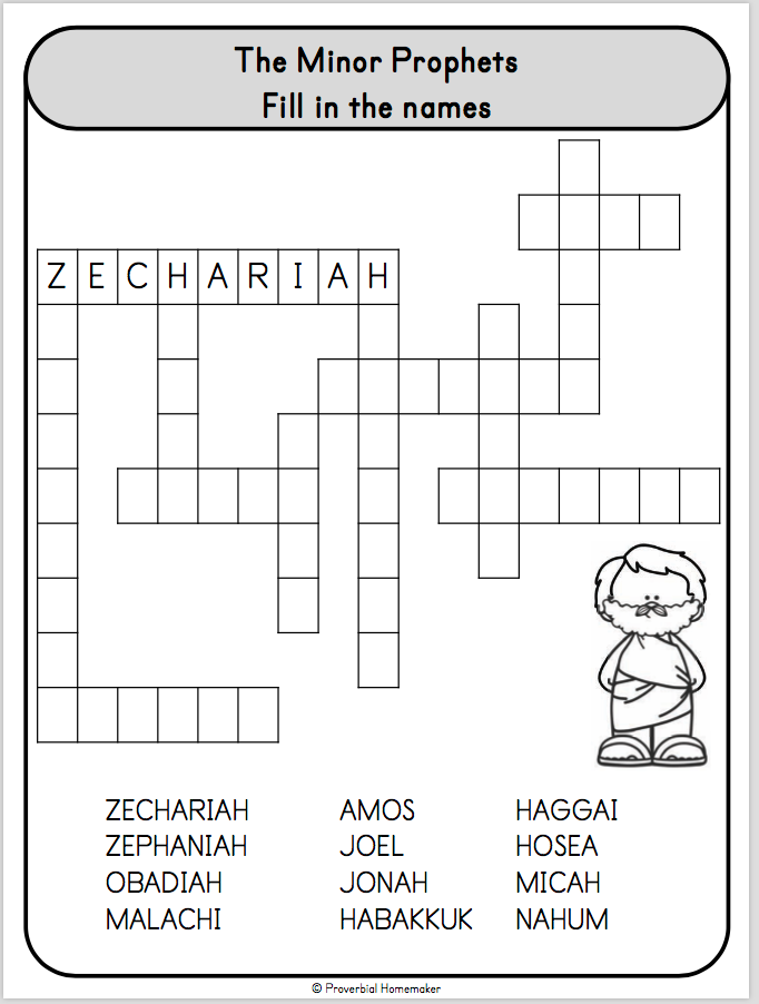 Minor Prophets Bible Lesson Printable Pack