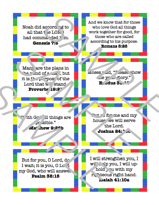 Heroes of the Bible Brick Challenge & Character Study