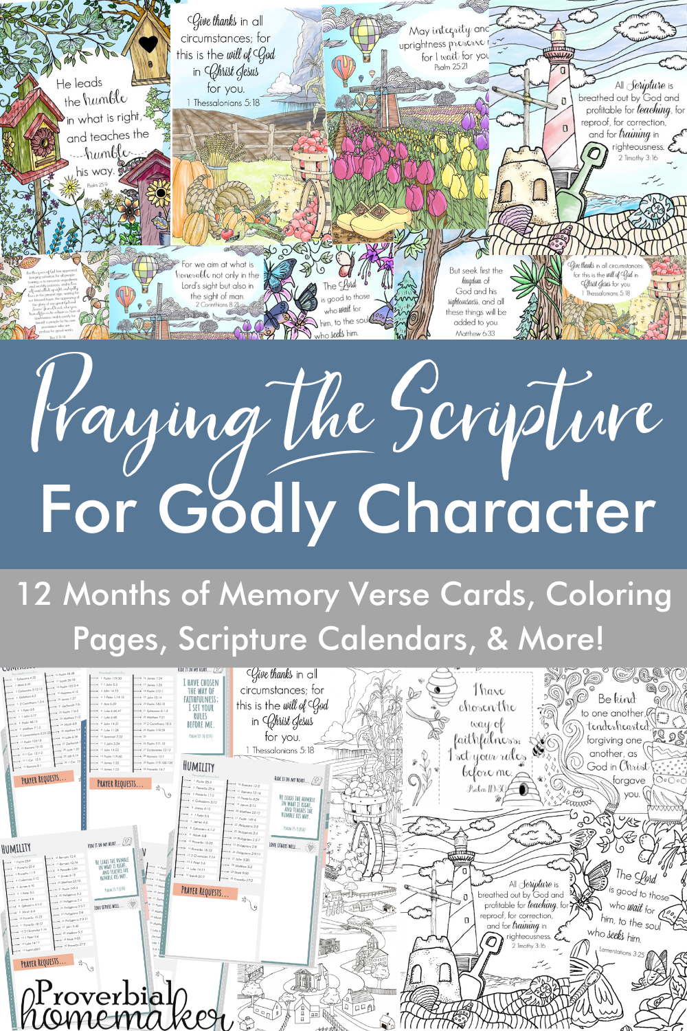 1 Year of Praying the Scripture for Character (ESV and KJV)