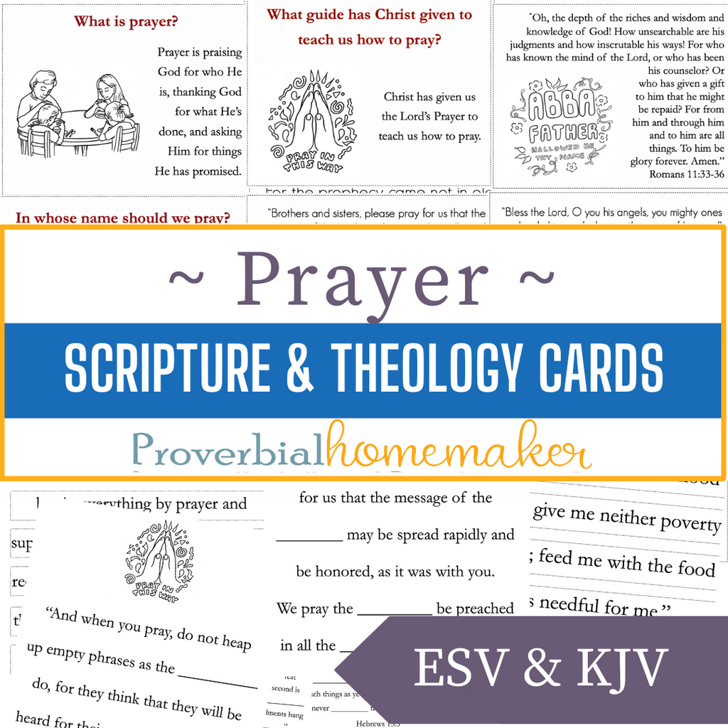 Scripture & Theology Cards: Prayer – Proverbial Homemaker