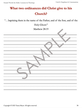 Baptism & Communion (Sound Words for Kids: Lessons in Theology, Unit 8)