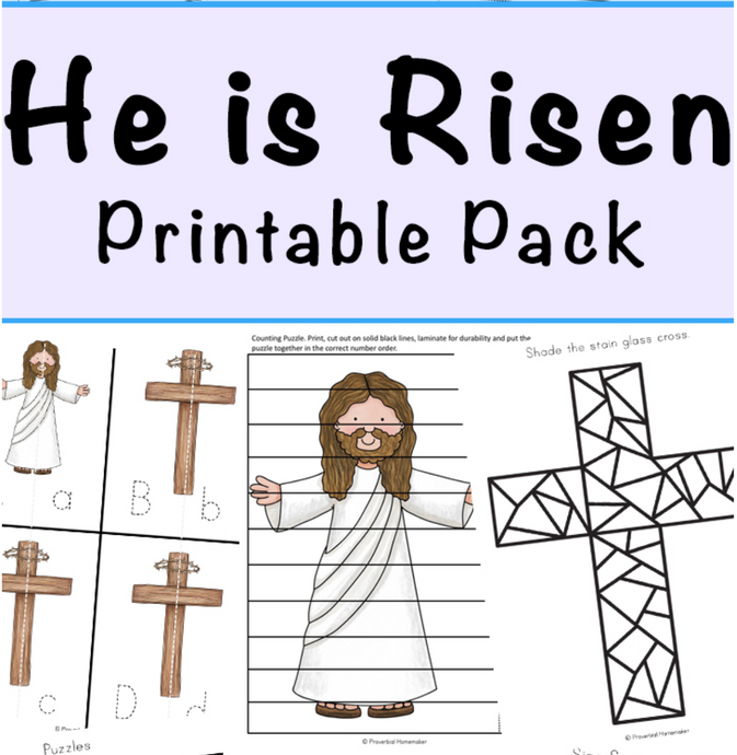 He is Risen Resurrection Sunday Printable Pack