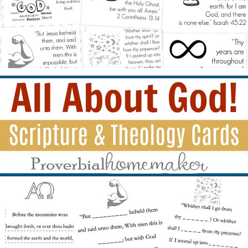 Scripture & Theology Cards: All About God