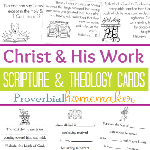 Scripture & Theology Cards: Christ and His Work