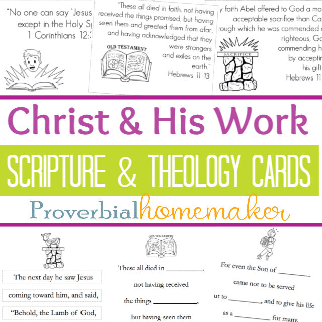 Scripture & Theology Cards: Christ and His Work