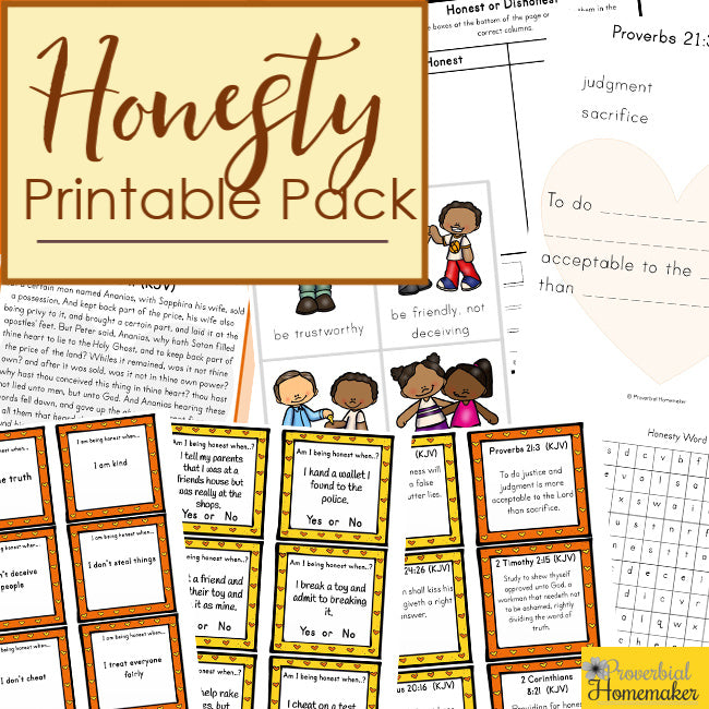 Honesty Printable Pack