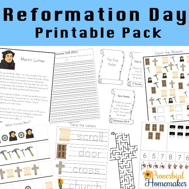 Reformation Day Printable Pack
