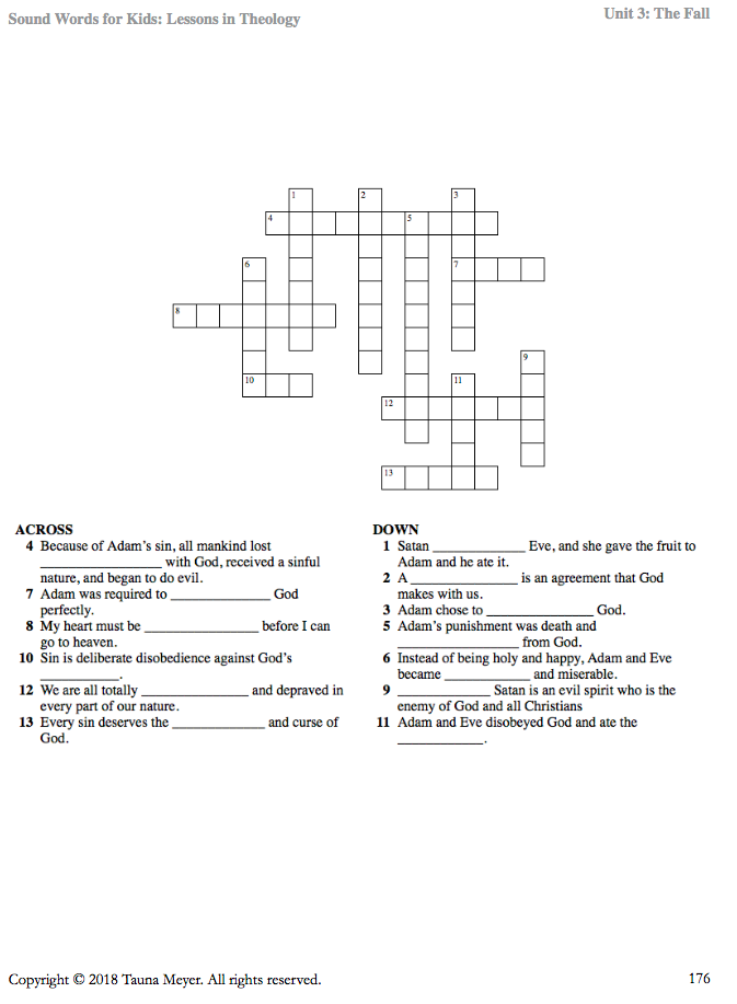 The Fall (Sound Words for Kids: Lessons in Theology, Unit 3)