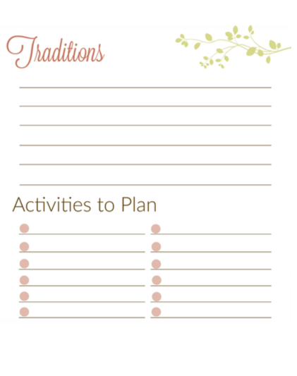 Holiday Planner for Thanksgiving & Christmas